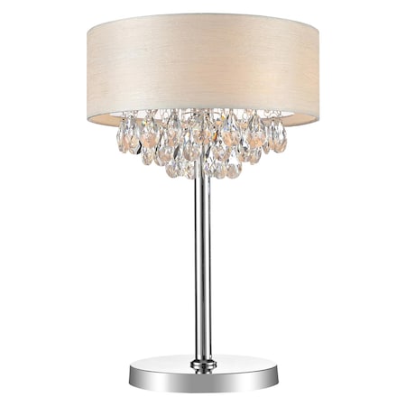 3 Light Table Lamp With Chrome Finish